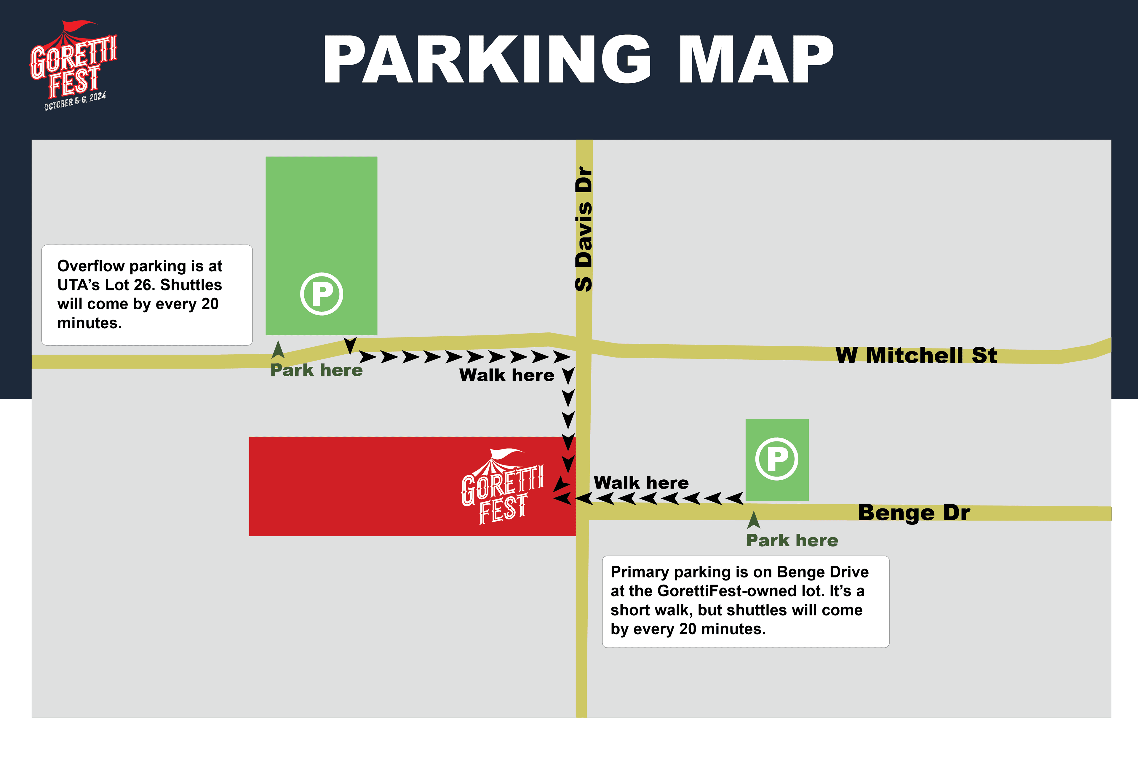 GorettiFest parking map